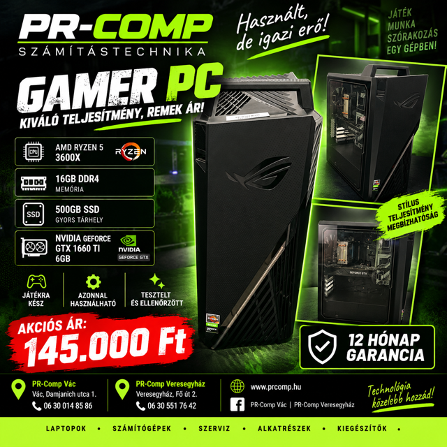 Éptett ASUS ROG használt PC